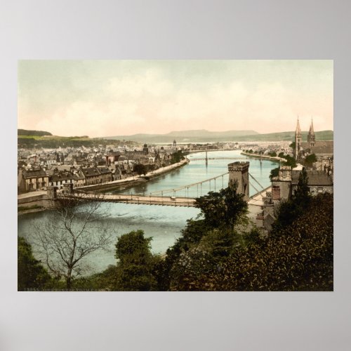 Inverness from the Castle Scotland Poster