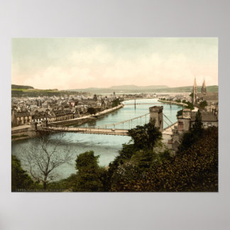 Inverness from the Castle, Scotland Poster