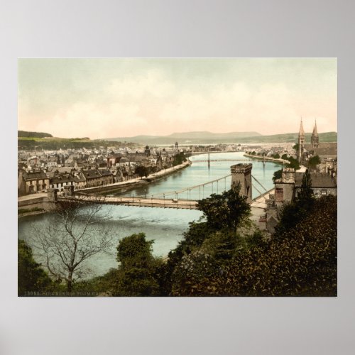 Inverness from the Castle Scotland Poster