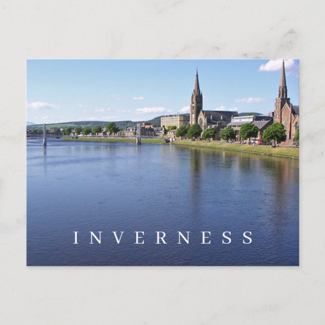 Inverness panoramic view postcard (Front)