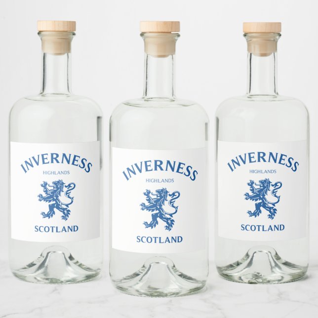 Inverness Scotland Liquor Bottle Label (Bottles)