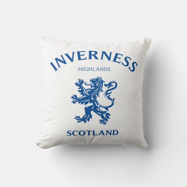 Inverness Scotland Throw Pillow (Front)