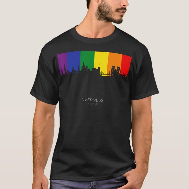 Inverness Scotland Travel Souvenir Skyline Cute T-Shirt (Front)