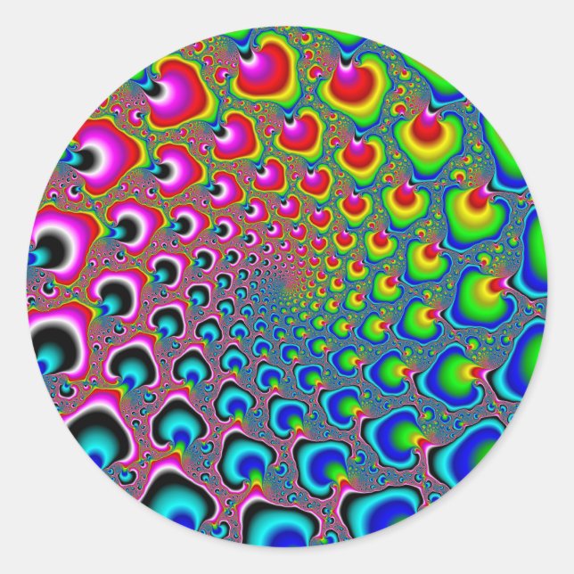 Inverse Spiral Classic Round Sticker (Front)