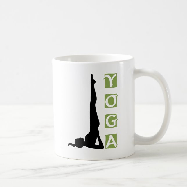 Inversion Yoga Pose Gift Coffee Mug (Right)