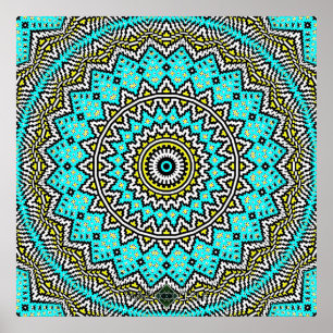 Invert Mosaic Mandala 2 Poster