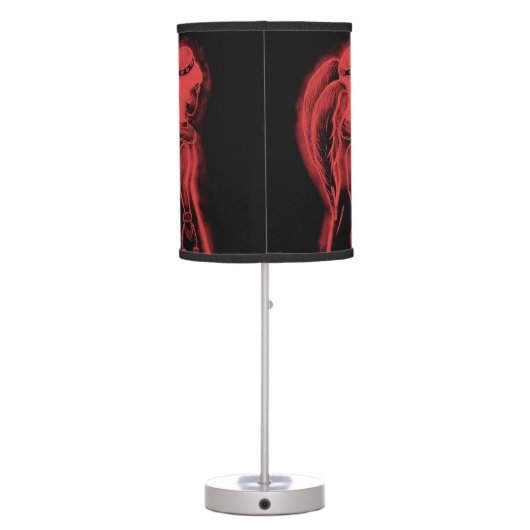 Inverted Angel in Black and Red Table Lamp (Back)
