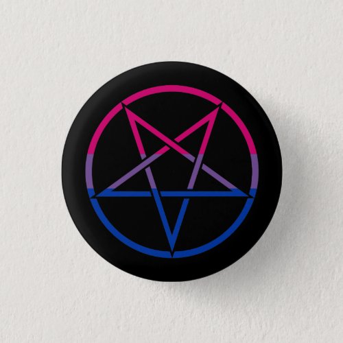 Inverted bisexual flag pentagram button