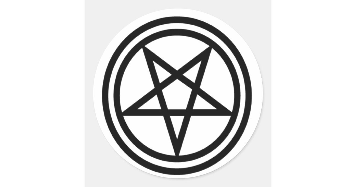Singmaster Inverted Sticker Inverted Black Pentagram Classic Round Sticker | Zazzle