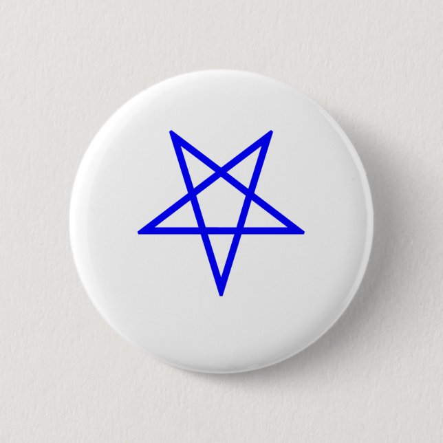 Inverted Blue Pentagram Button (Front)