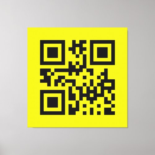 Inverted  Happy Face __ QR Code Canvas Print