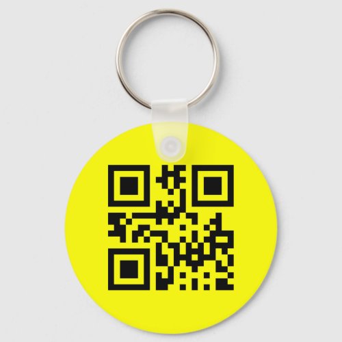 Inverted  Happy Face __ QR Code Keychain