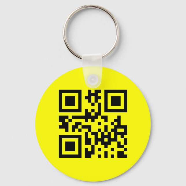 Inverted ☻ Happy Face -- QR Code Keychain (Front)
