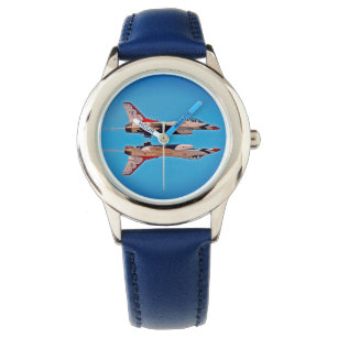 Inverted Jet Airplanes F16 US Air Force Kids Watch