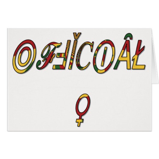 Inverted "OFFICIAL" Female Symbol Art Print (Front Horizontal)