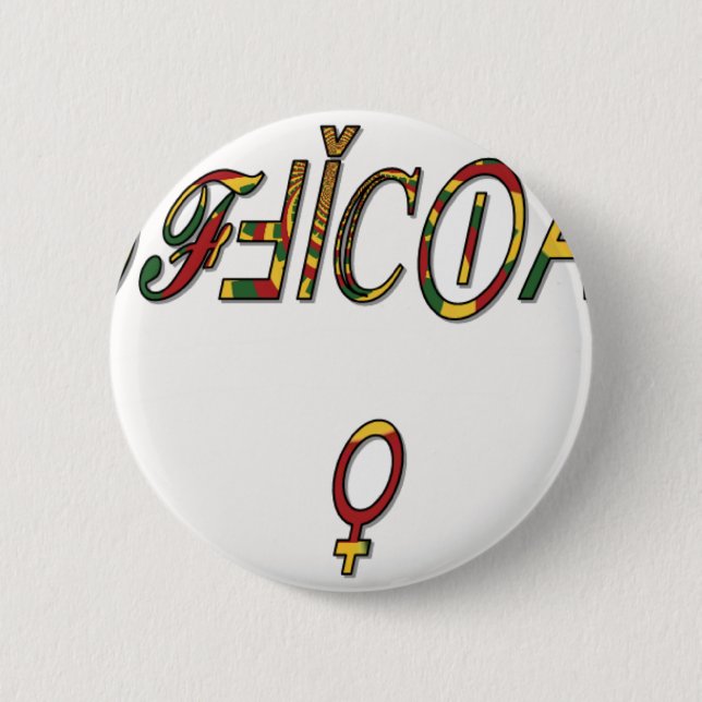 Inverted "OFFICIAL" Female Symbol Art Print Button (Front)