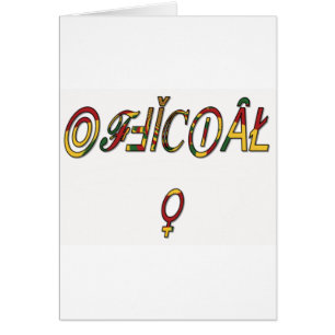 Inverted "OFFICIAL" Female Symbol Art Print Cards