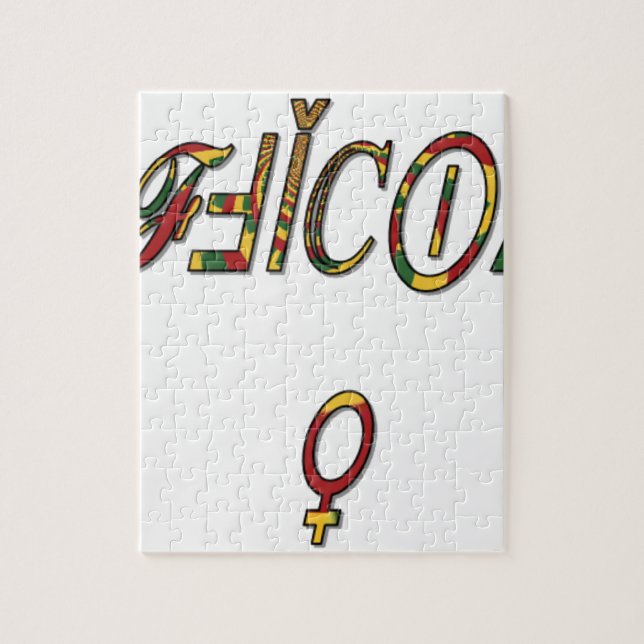 Inverted "OFFICIAL" Female Symbol Art Print Jigsaw Puzzle (Vertical)