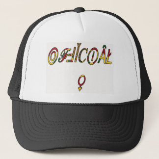 Inverted "OFFICIAL" Female Symbol Art Print Trucker Hat