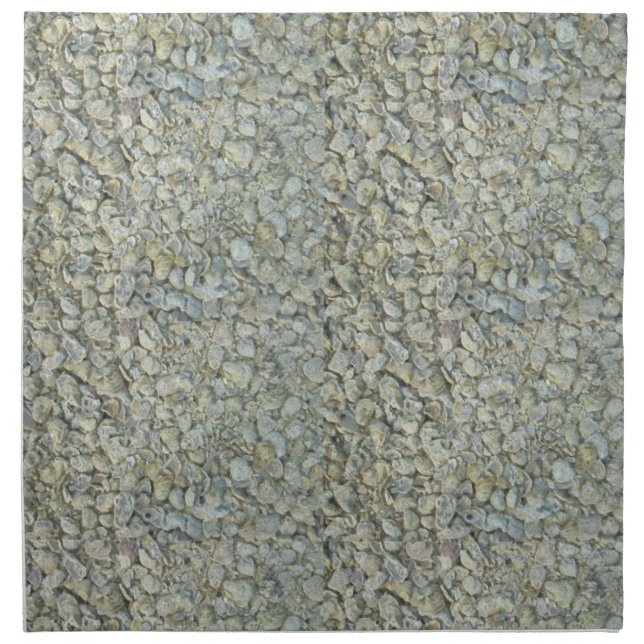 Inverted Oyster Shells Abstract Cloth Napkin (Front)