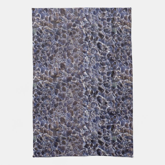Inverted Oyster Shells Abstract Kitchen Towel (Vertical)