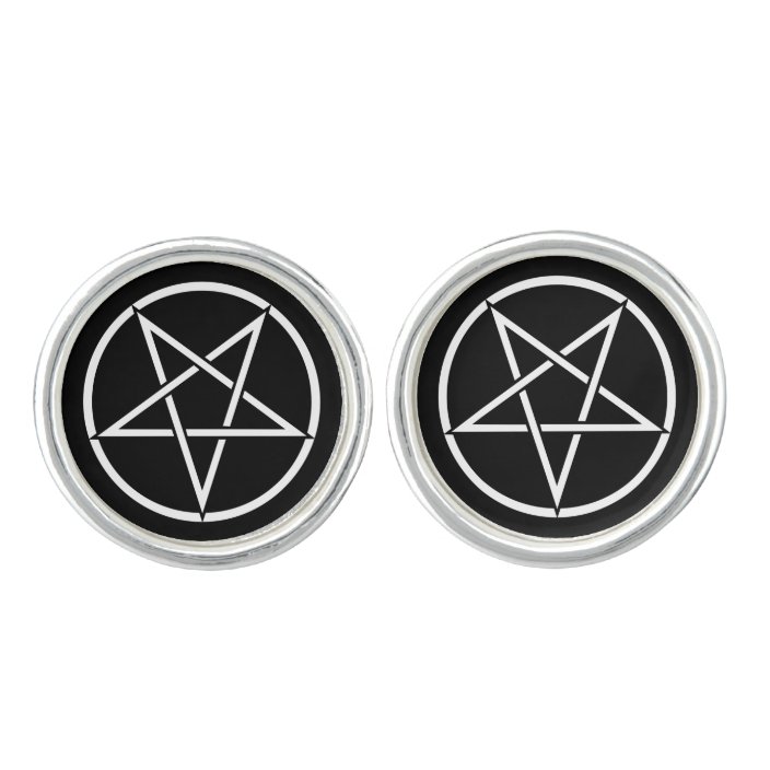 Inverted Pentagram Background Color Customizable Cufflinks Zazzle Com Here you can find the best satanic pentagram wallpapers uploaded by our community. zazzle