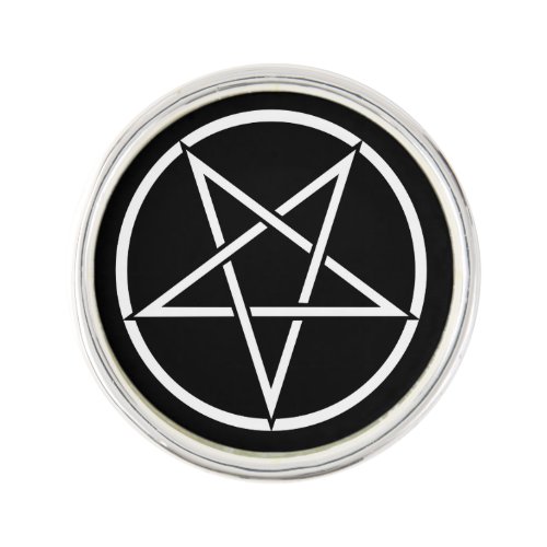 Inverted pentagram background color customizable pin