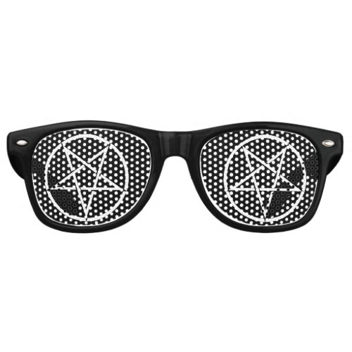 Inverted pentagram background color customizable retro sunglasses