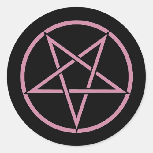 Inverted pentagram pentagram color customizable classic round sticker