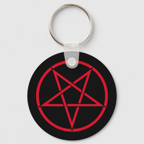 Inverted pentagram pentagram color customizable keychain