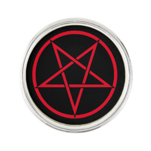 Inverted pentagram (pentagram color customizable) pin