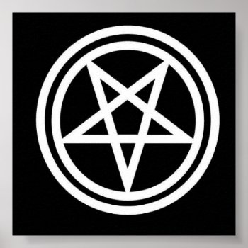 Inverted Pentagram Poster by freepaganpages at Zazzle