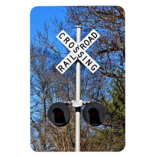 Inverted Railroad Crossing Crossbuck Magnet