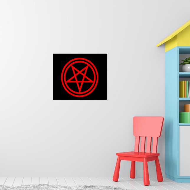 Adesivo Murale Pentagramma Geanu – 6 Dimensioni – Rimovibile Per Pareti, Vetro, Piastrelle