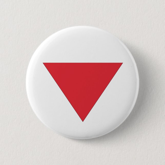 Inverted Red Triangle Button (Front)