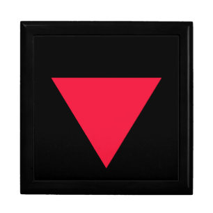 inverted red triangle gift box