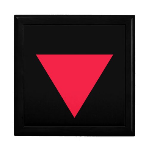 inverted red triangle gift box