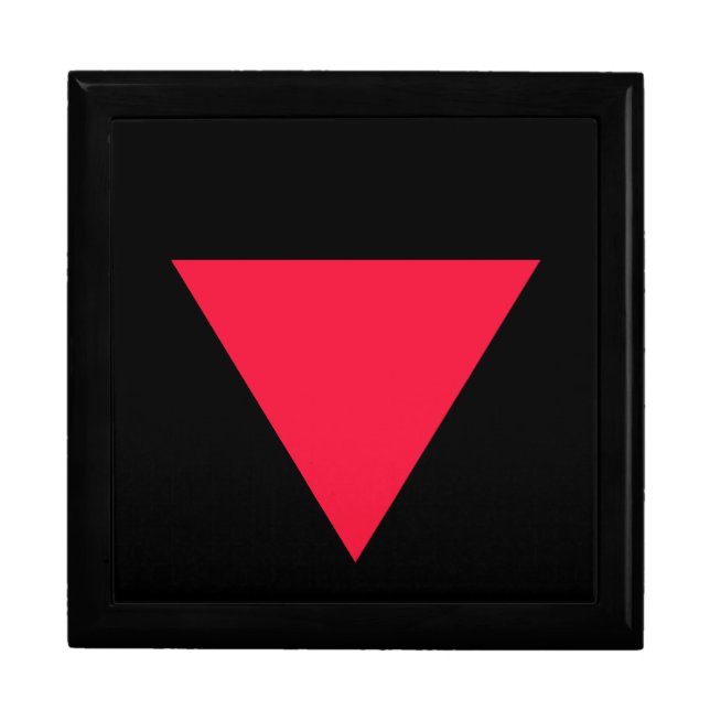 inverted red triangle gift box (Front)