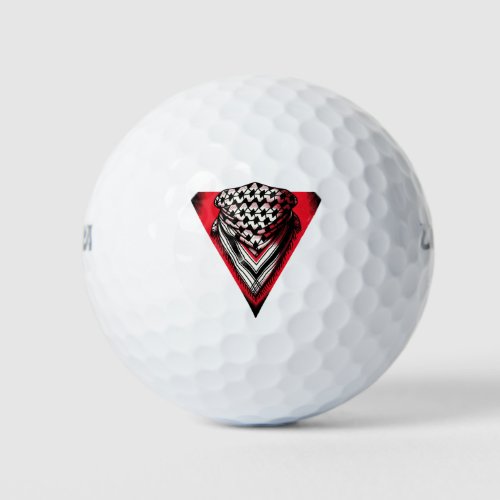 Inverted Red Triangle keffiyeh Golf Balls