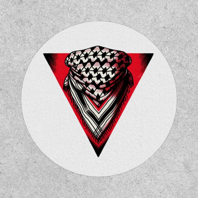 Inverted Red Triangle keffiyeh Patch (Front)