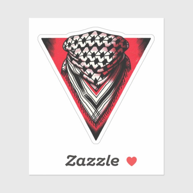 Inverted Red Triangle keffiyeh Sticker (Sheet)