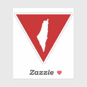 Inverted Red Triangle keffiyeh Sticker