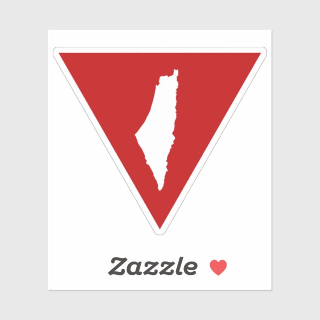 Inverted Red Triangle keffiyeh Sticker (Sheet)