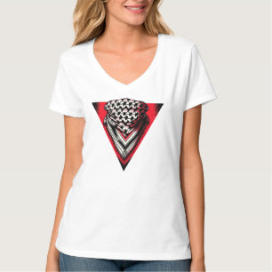 Inverted Red Triangle keffiyeh T-Shirt
