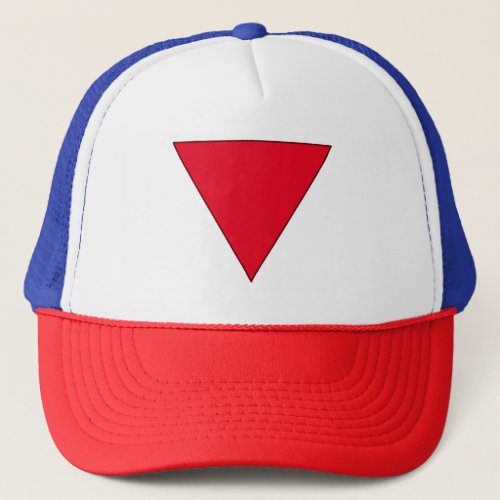 Inverted Red Triangle Simple Geometric forms 2023 Trucker Hat