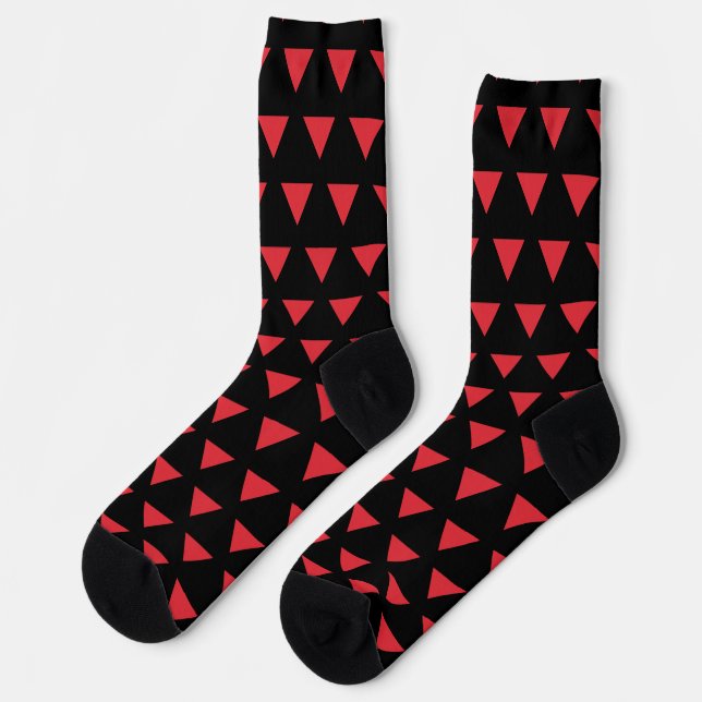 Inverted Red Triangle Socks (Left)
