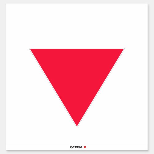 inverted red triangle sticker