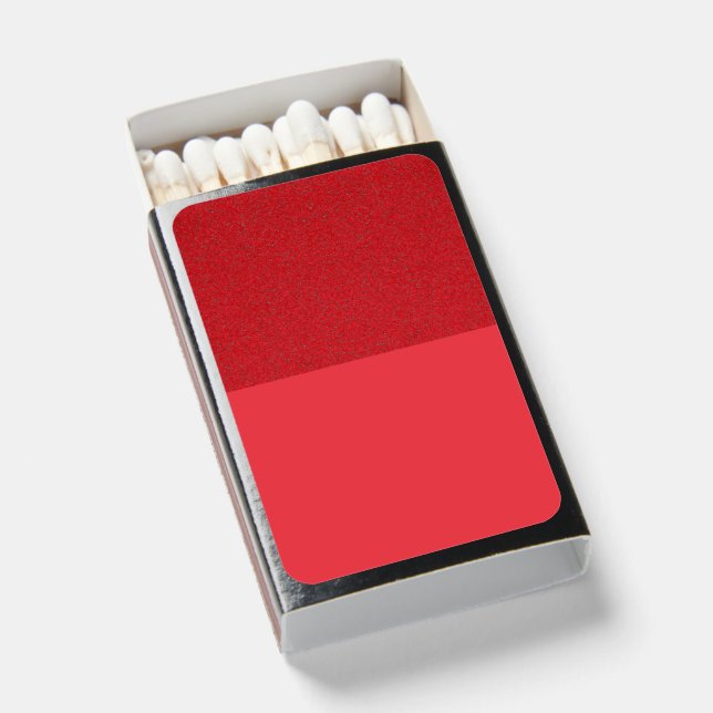 Inverted Split-Tone Tomato Red Matchbox (Custom) Matchboxes (Front Open)