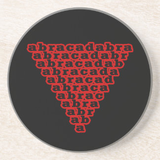 Inverted Triangle Abracadabra Sandstone Coaster