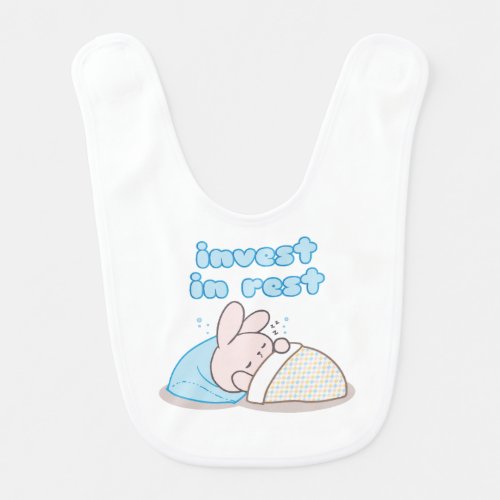 Invest in Rest with Snoozy Bunny Baby Bib